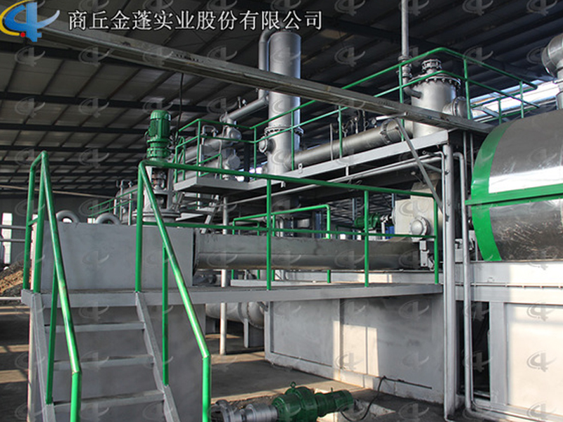 Waste tire pyrolysis plant (continuous)