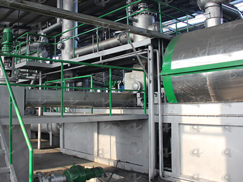 Waste tire pyrolysis plant (continuous)